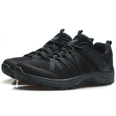 Lightweight Breathable Black Canvas Mesh Sports Shoes For Men
